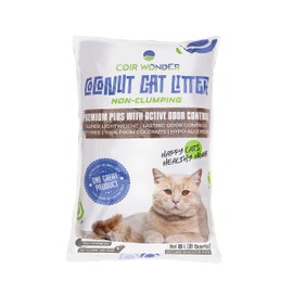 Coir Wonder Coconut Cat Litter – Natural, Ultra-Lightweight & Biodegradable – 3.5 Lb Lasts Like 40 Lb Clay – Activated Charcoal Odor Control – for Cats, Chicken Coop & Small Pets