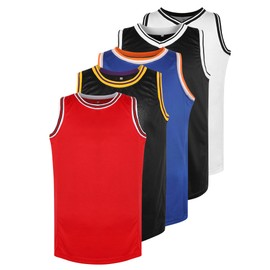 MESOSPERO Blank Basketball Jersey 90S Hip Hop Clothing for Party,Mens Plain Mesh Athletic Practice Sports Shirts S-3XL (X-Large, Blank-Red)