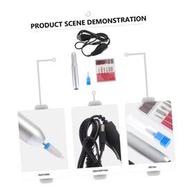 Baluue USB Electric Nail Drill Kit 20000 Portable Nail Polishing Machine for Manicure and Pedicure with Sanding Heads for Home Use