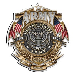 Nostalgia Decals United States Army Service Honor Sacrifice Large Decal 10" in Size from The United States