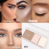 3 IN 1 Brown Nude Face Highlight Bronzer Powder Palette