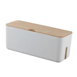 LABRIMP Plastic Cable Storage Box with Lid Cord Organizer for Power Line Management Prevents Tangles Heat Dissipation Design Easy to Use and Reliable