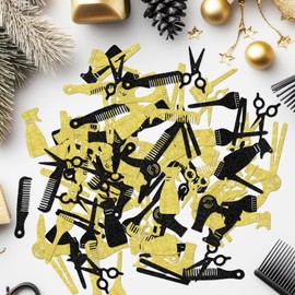 Hairdresser Birthday Decorations, 200PCS Barber Confetti, Makeup Glitter Paper Scatter Barbershop Haircut Salon Birthday Table Decoration for Cosmetology Birthday Graduation Party Supplies