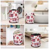 Fire Fighting Truck Laundry Basket with Lid, Collapsible Large Drawstring