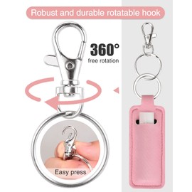 Meiiy Lip Balm Sleeve Pouch Chapstick Holder With Clip Lipstick Lip Gloss Holder Stocking Stuffers Gift for Women (5pcs)