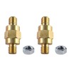 2PCS Brass 3/8"-16 Battery Terminal Bolt, Gold, Hex Head, Automotive