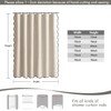 MIULEE 84" Long Scalloped Shower Curtain Linen Textured with 12