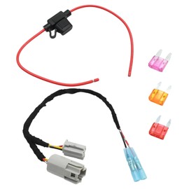 Newnessai 12 Volts Power Wiring Harness, Switch Connector Plug with Fuse, Replacement for Chrysler 300 Pacifica Voyager, Replacement for Dodge Ram 1500 Challenger Charger Journey
