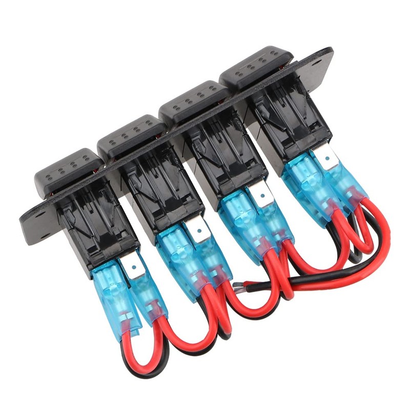 Riloer 3/4/5/6/8 Gang Combination Switch Panel, 12V/24V Modified Rocker Switch