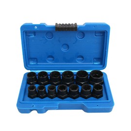 CENPEK 13 Piece Rotary Socket Set, 3/8" Drive Damaged Bolt Remover, Grip Nut Extractor Socket Set for Removing Lug Nuts
