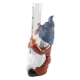 Alnicov Resin gnome outdoor rain gauge garden gnome for courtyard lawn garden patio decoration rainwater collector