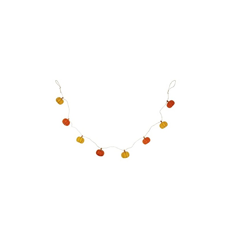 Lights4fun Pumpkin Garland Felt 130 cm Autumn Decoration