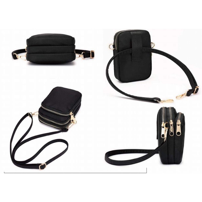 Beatus Women's Smartphone Pouch Nylon Pochette Crossbody Mini Shoulder Bag