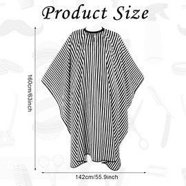 AOZUO Hairdressing Cape, 160 x 140 cm, Adult Hair Cutting Cape, Hairdresser Accessories, Hair Cutting Cape with Press Studs, Adjustable Neckline, Salon Cape for Women and Men, Hairdressing Salon,