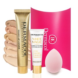 Dermacol Makeup Cover Foundation + White Magic Pore Primer 2-piece set / 더마콜 메이크업커버 파운데이션 + 화이트매직 모공프라이머 2종 세트