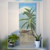 TACHILC Tropical Palm Tree Bamboo Door Beaded Curtain, Hanging Beaded