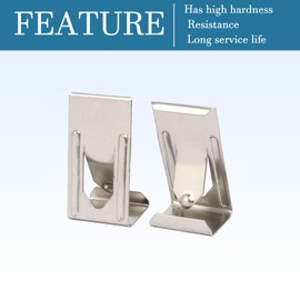 QUARKZMAN 26 x 14 mm Frame Back Wall Metal Spring Swivel Clip Hanger x 30 Pieces Rotating Clip Holder for Photo Wall Hooks and DIY Art [Silver]