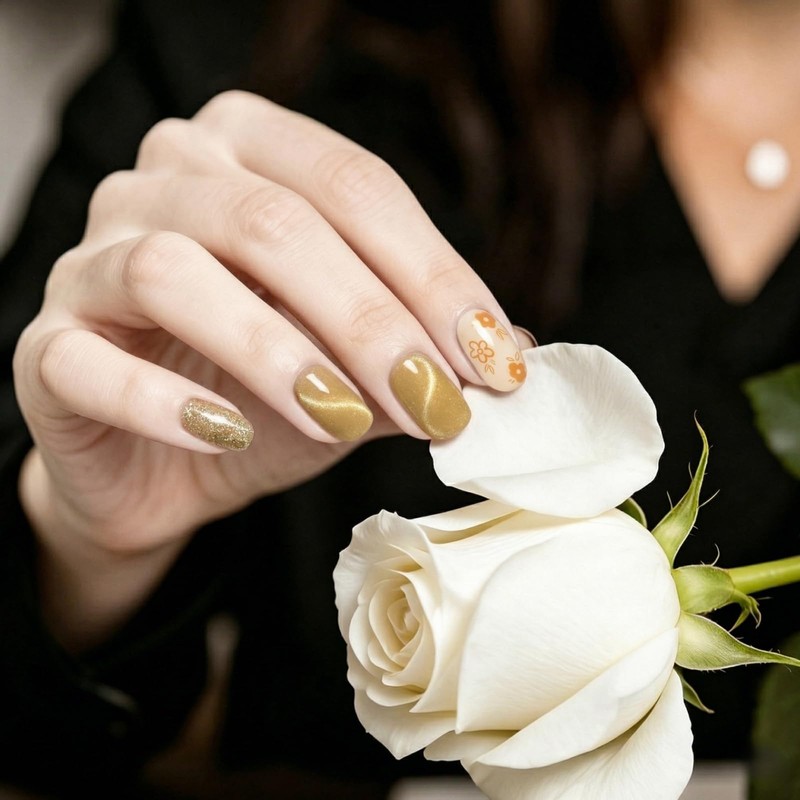 Semi Cured Gel Nail Strips,UV Light Needed, Lasting Gel Nail