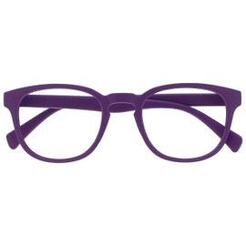 OPULIZE Pop Binoculars, Shortsightedness, Keck, Round, Matte Frame, Spring Hinges, Scratch-Resistant, Purple, Men and Women, M2-5 -2.50