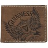 Guinness Wings Leather Wallet, Measures 11cm by 10cm, Brown