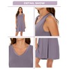 GYS Womens Bamboo-Derived Viscose Nightgowns Soft Sleeveless V Neck Nightdress