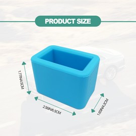 Paquete de 2 soportes de silicona para hebilla de cinturón, fácil acceso a las hebillas de los asientos traseros, adecuado para niños y pasajeros con necesidades especiales, accesorios de coche (azul