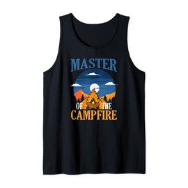 Master of the Campfire Wilderness Glamping Campfire Nature Tank Top
