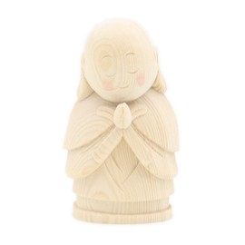 Kurita Buddhist Statue [Bodhisattva] Jizo-san (Total Height 2.8 inches (7 cm), Width 1.6 inches (4 cm), Depth 1.4 inches (3.5 cm), Cypress Wood, Luxury Wood Carving 9450