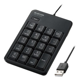 ELECOM Tenkey Wired Quiet Design Antibacterial Compatible with Windows/Chrome OS/macOS Black TK-TCM021SKBK