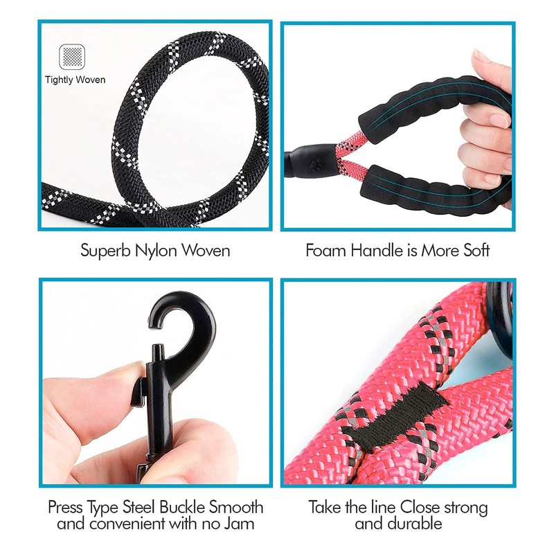 Edipets, Dog Lead, Durable Slip Rope with Soft Padded Handle,