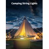 LED Camping Lampe USB Wiederaufladbar 10M Lichterkette 5 Beleuchtungsmodi Timer