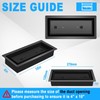 3 Pack 4x10 Flush Mount Floor Register – Heavy-Duty Matte