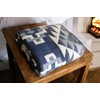 Alpaca Wool Blanket—Cosy Light Blue Hues—Approx. 58" x 45"—Cozy, Plush,