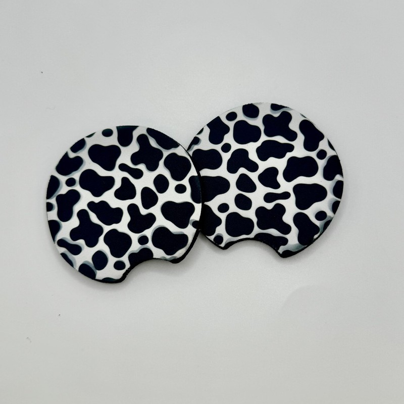 Cow pint car coaster | fabric drink mat | perfect