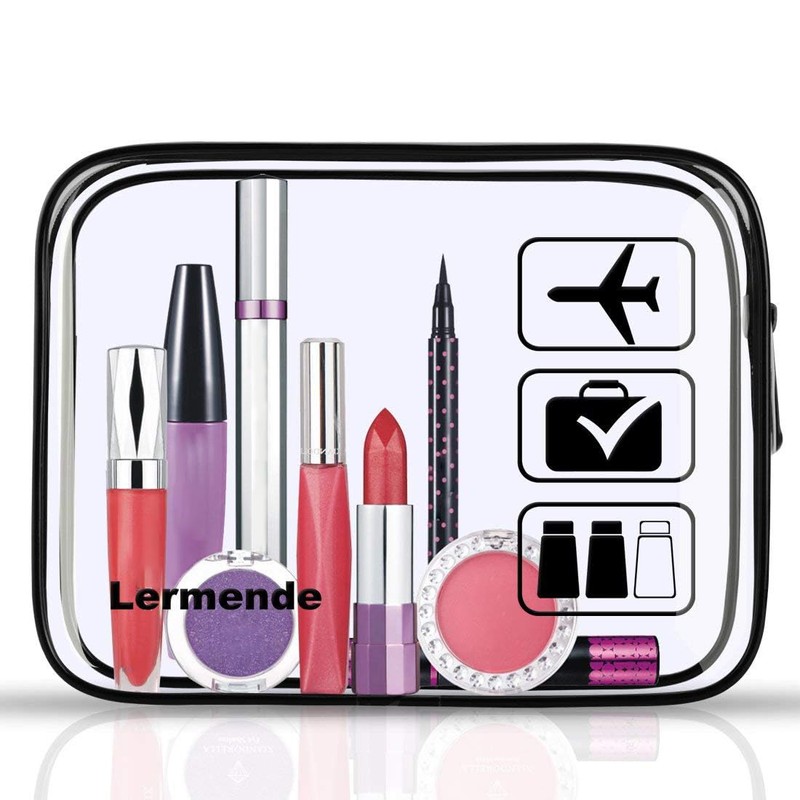 Lermende 3 Pcs Toiletry Bags TSA Approved Toiletry Pouch, black