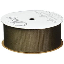 Offray Grosgrain Craft Ribbon, 5/8-Inch Wide by 20-Yard Spool, Brown
