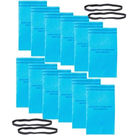 WS01025F2 Wet Dry Filter Bag Compatible with Workshop Fits 2-1/2-Gallon to 5-Gallon Shop Vacuum Cleaners with Retaining Bands Replace VF2000(12 PACKS)