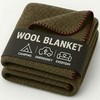 Wool Camping Blanket – 70% Wool Heavy-Duty Military Style Throw,