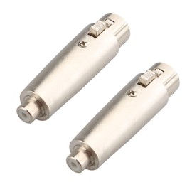 Jopto 2 x 3 Pin XLR Female to RCA Female Adapter Audio Microphone Connector XLR to RCA Converter Adapter XLR 3 Pin Female to RCA Mono Female Bi-directional Adapter