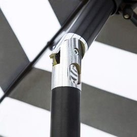 Sunnyglade 4 Packs 7.5 FT Outdoor Patio Umbrella, Market Table Umbrella with 6 Sturdy Ribs Fade-resistant & Waterproof for Garden Backyard Poolside Deck (Black and White)