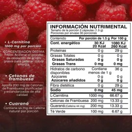 L-carnitina Guarana Biosuple Quemador De Grasa 60 Caps 750mg                                                                                          