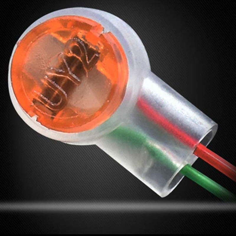 DGZZI UY2 Gell Connector 100PCS Waterproof Orange Clear Twin Blade