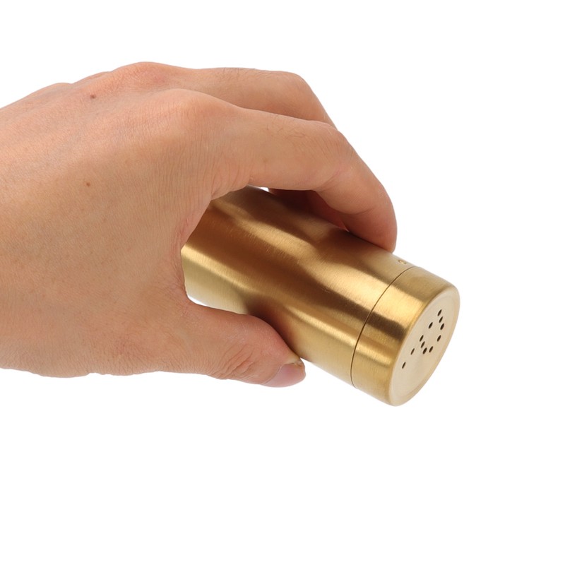 2Pcs Gold Spice Jar Stainless Steel Rustproof Screw Open Top