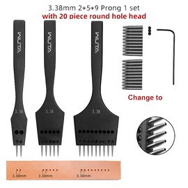 WUTA - Kit de herramientas de mano de trabajo profesional de trabajo circular extraíble para manualidades, kit de perforación de cincel de 2ª generación, 3.38 mm (2+5+9)