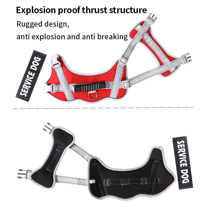 Dog Harness with Velcro Fastening, Anti-Pull Breathable Chest Harness, No-Pull
