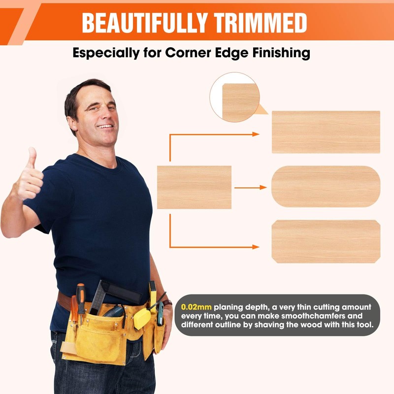 Loodmeo Chamfering Edge Banding Machine, Four-Sided Replaceable Blade Design, Wood