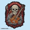 EMBROVERSE Let's Rock Guitar Skull Large Back Patch - Embroidered