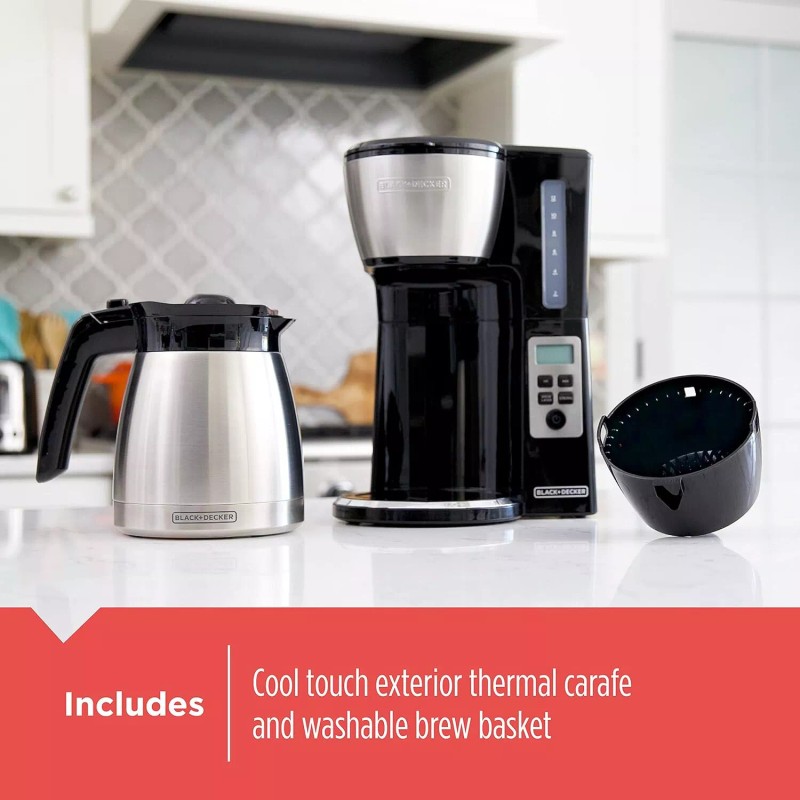 BLACK+DECKER 12 Cup Thermal Programmable Coffee Maker