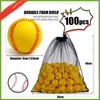 Wettarn 100 Pcs Mini Training Foam Baseballs Soft Baseballs with