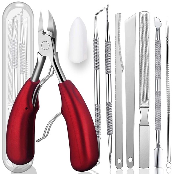 10PCS Toenail Clippers Tool, Ingrown toenail Tool, Professional Thick &